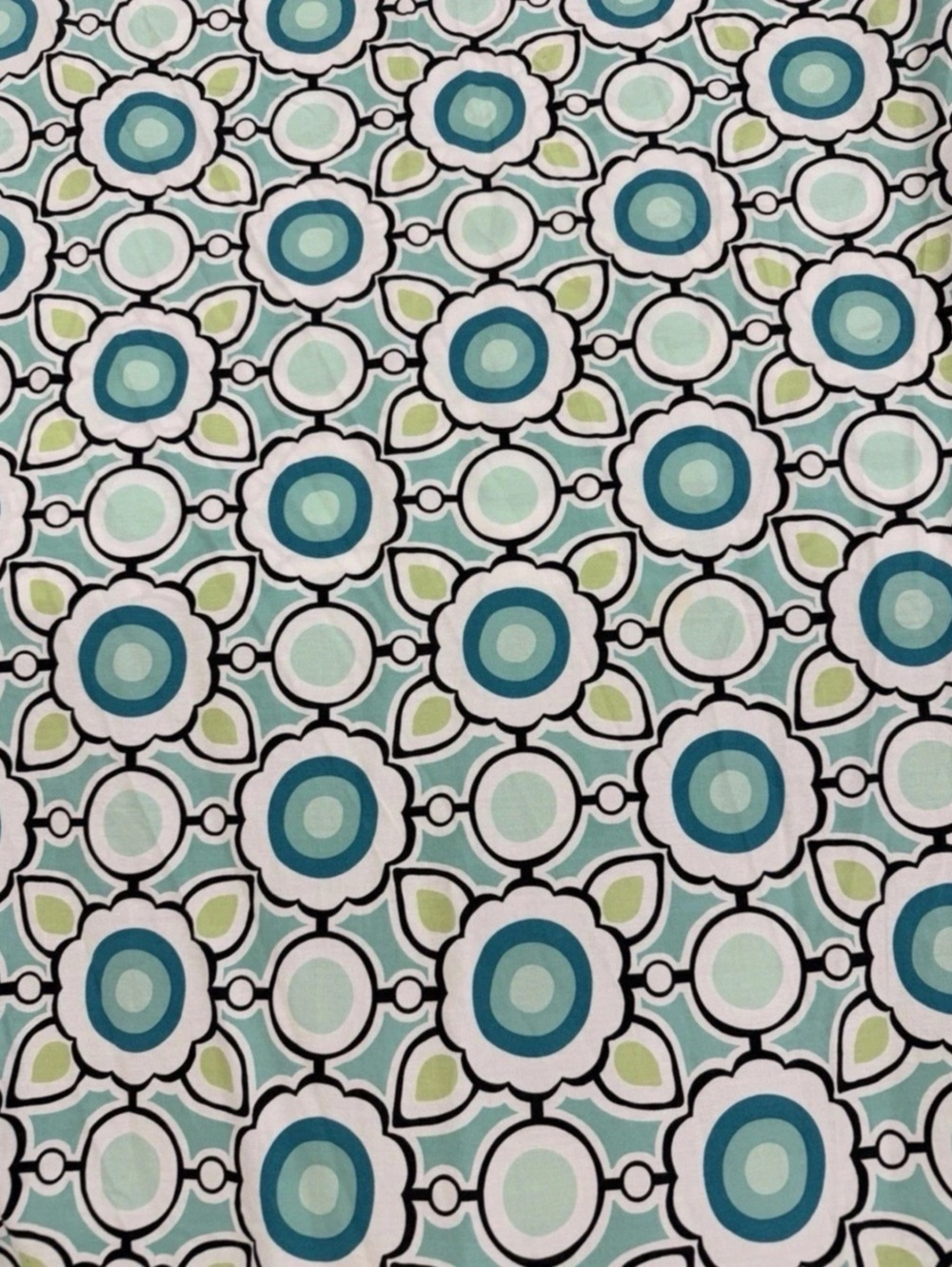 Pottery Barn Full/Queen Size Aqua Blue Duvet 100% Cotton